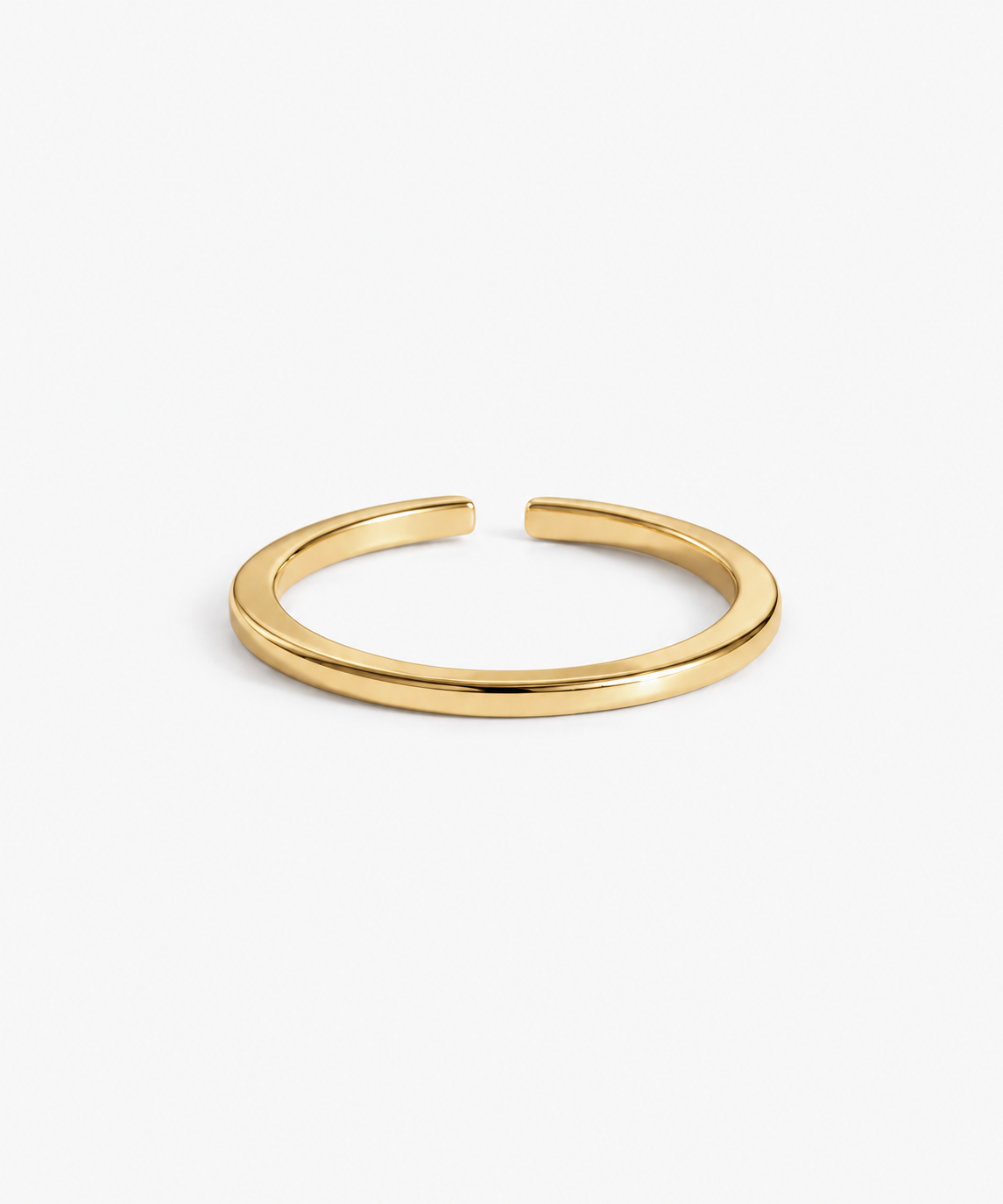 Lusa Stacking Ring in gold on white background