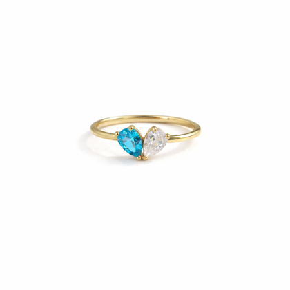 Mila Heart Birthstone Ring in sterling silver, 14K gold and 18K gold by SURI