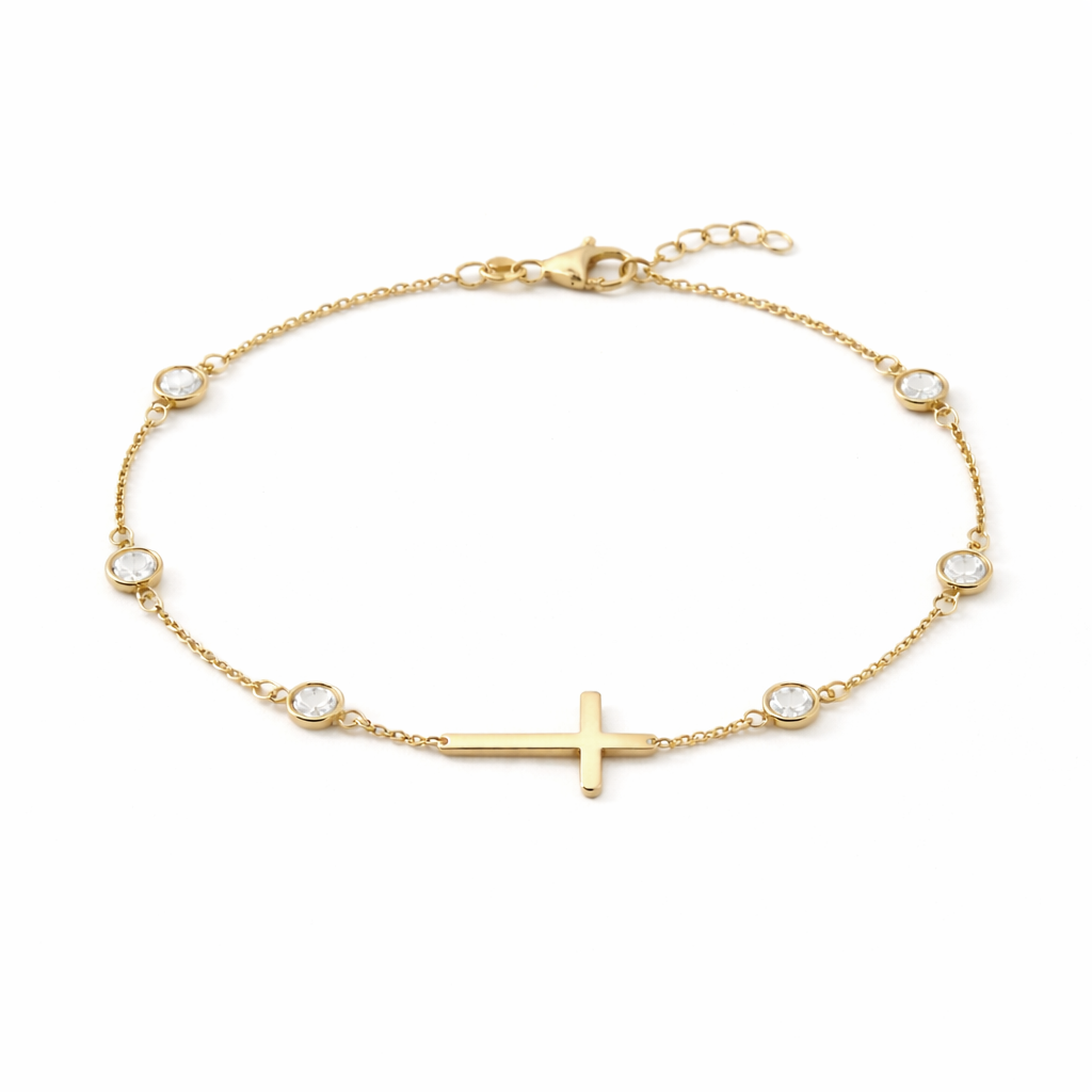 Lucia Cross Diamond Bracelet