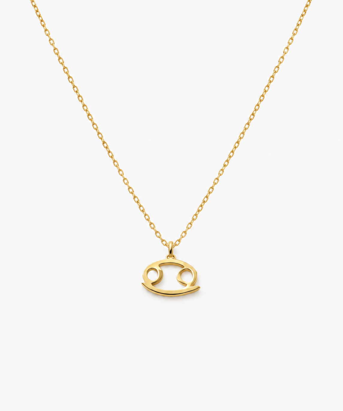 Astra Zodiac Necklace — Yellow Gold on white background