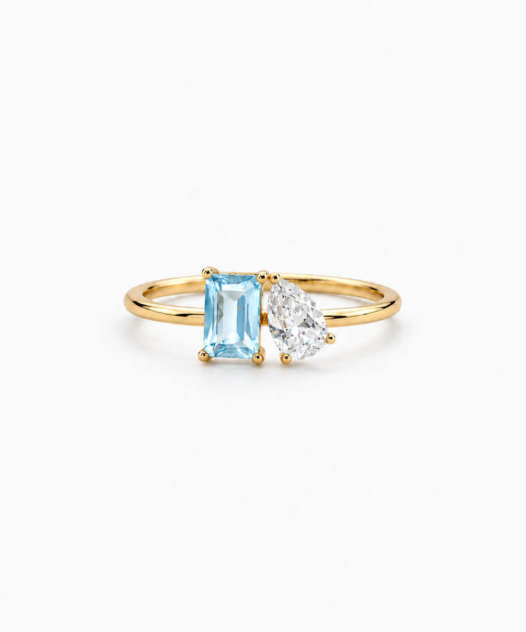 Esmé Aquamarine Birthstone Ring