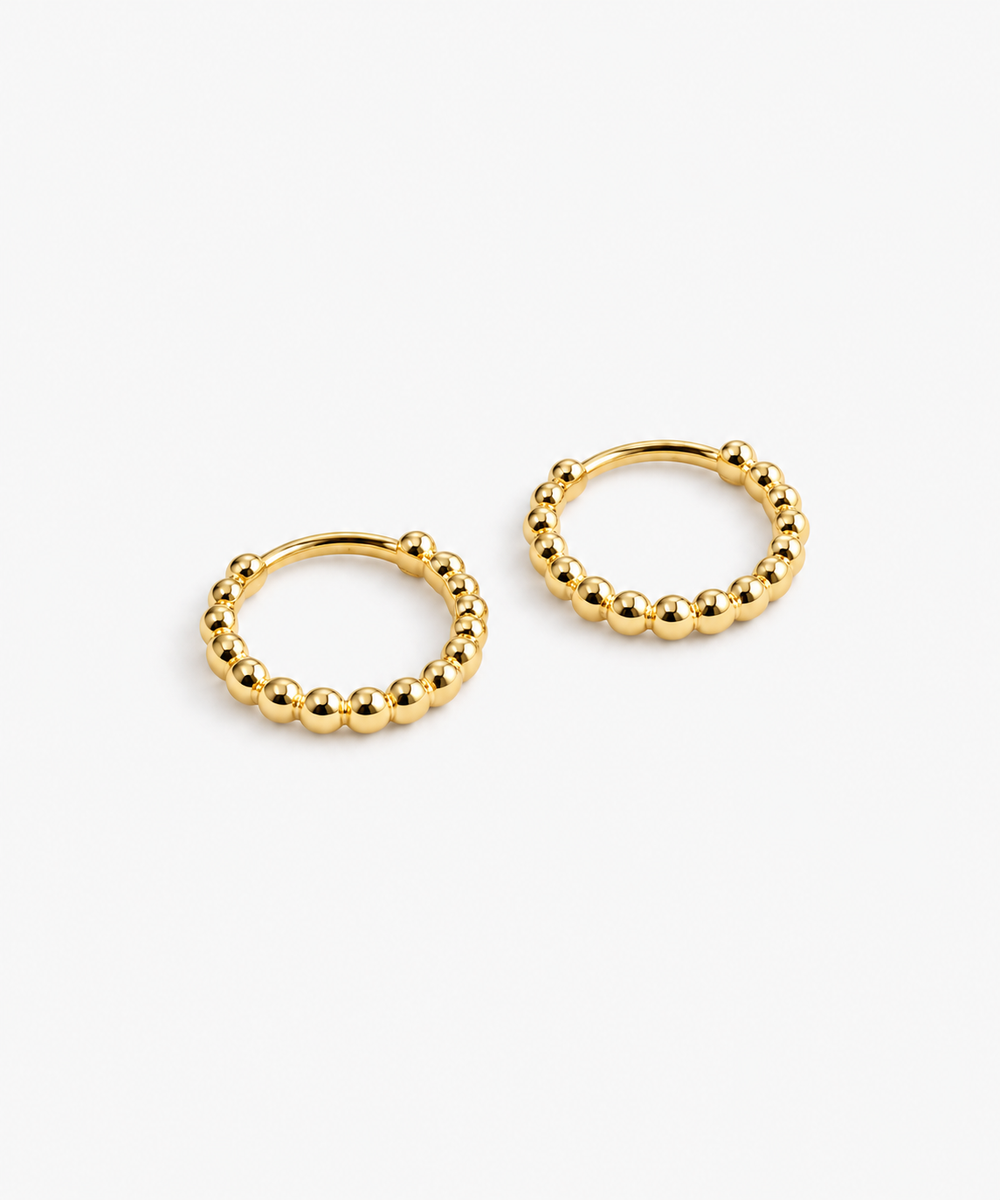 Póvoa Beaded Hoop Earring