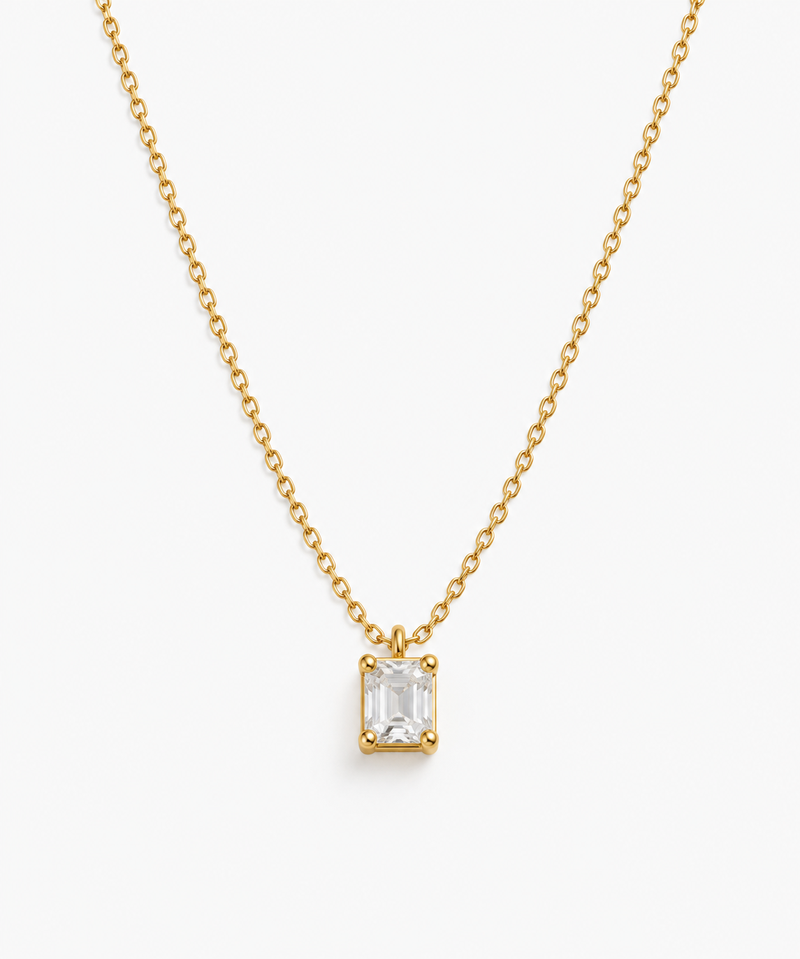 Iris Diamond Necklace — Yellow Gold on white background