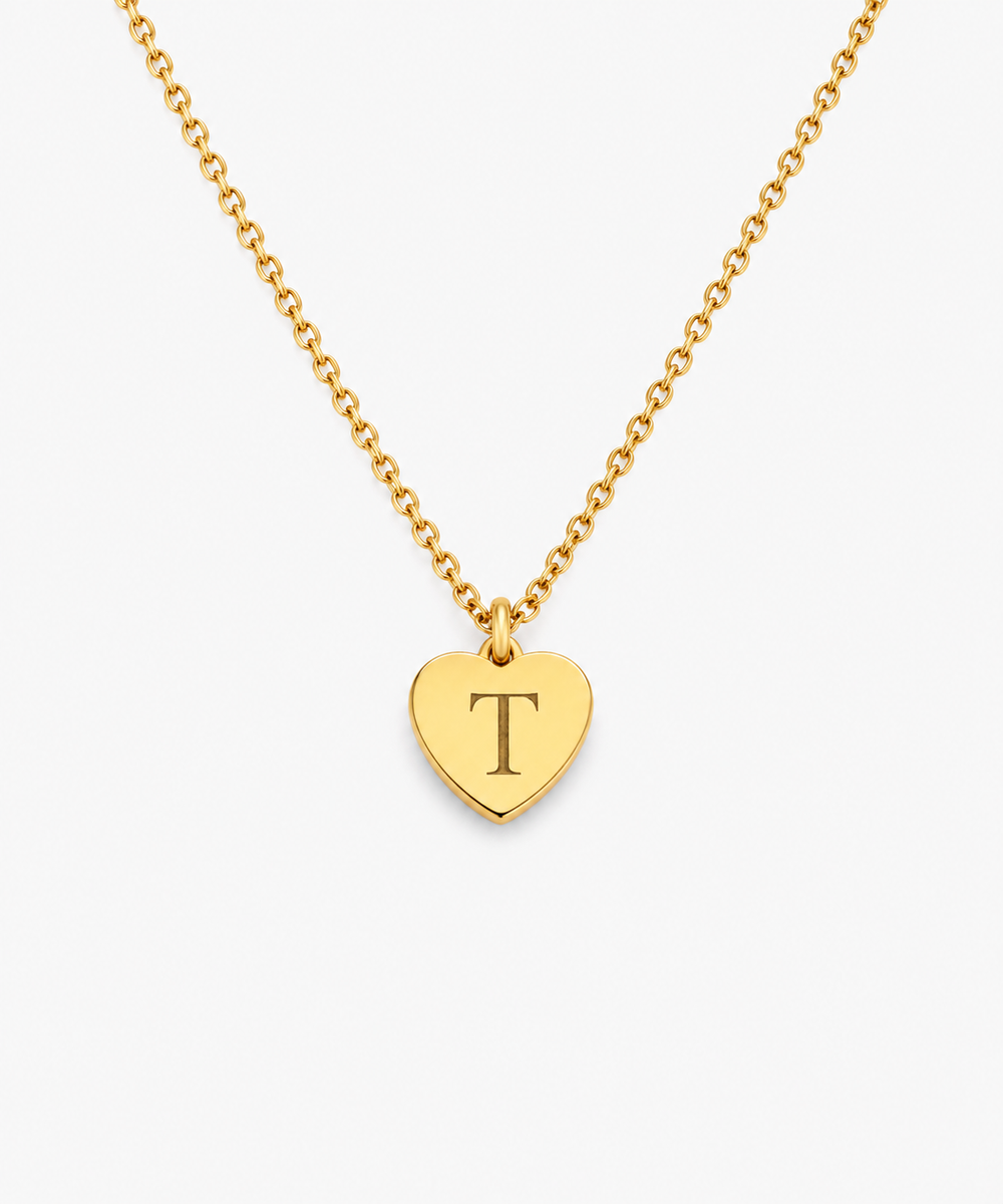 Tsuki Engravable Initial Necklace