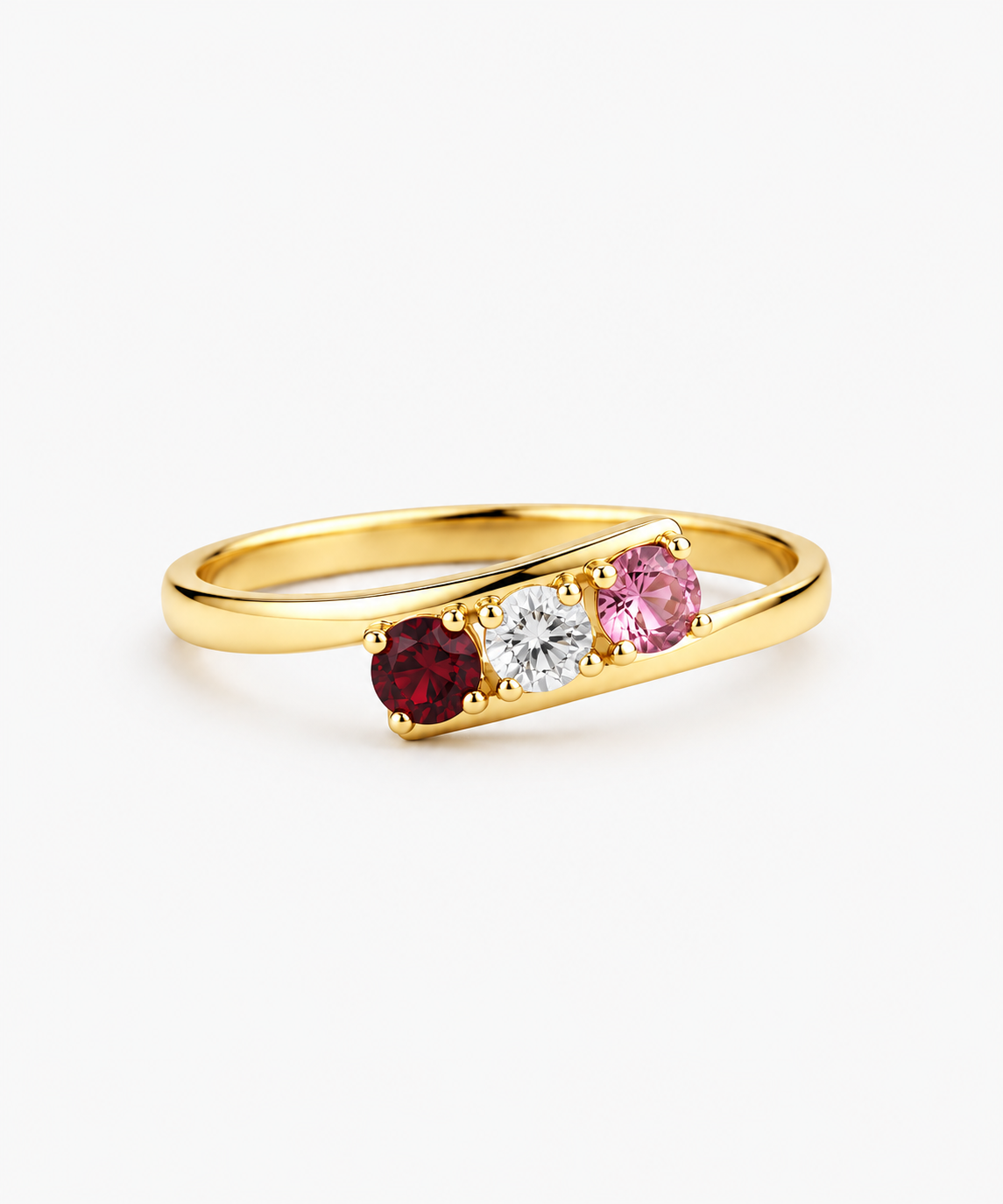 Emra Birthstone Ring — gold on white/gray background