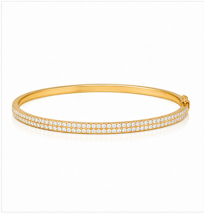 Dalia Double Pave Bangle