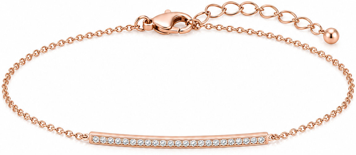 Ayla Diamond Bar Bracelet product rose gold by SURI