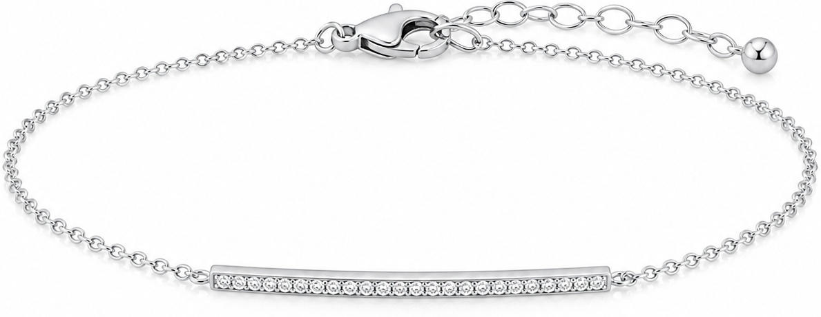 Ayla Diamond Bar Bracelet product silver by SURI