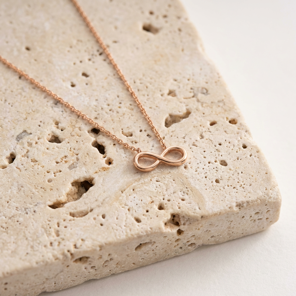 Saki Infinity Necklace finish detail by SURI