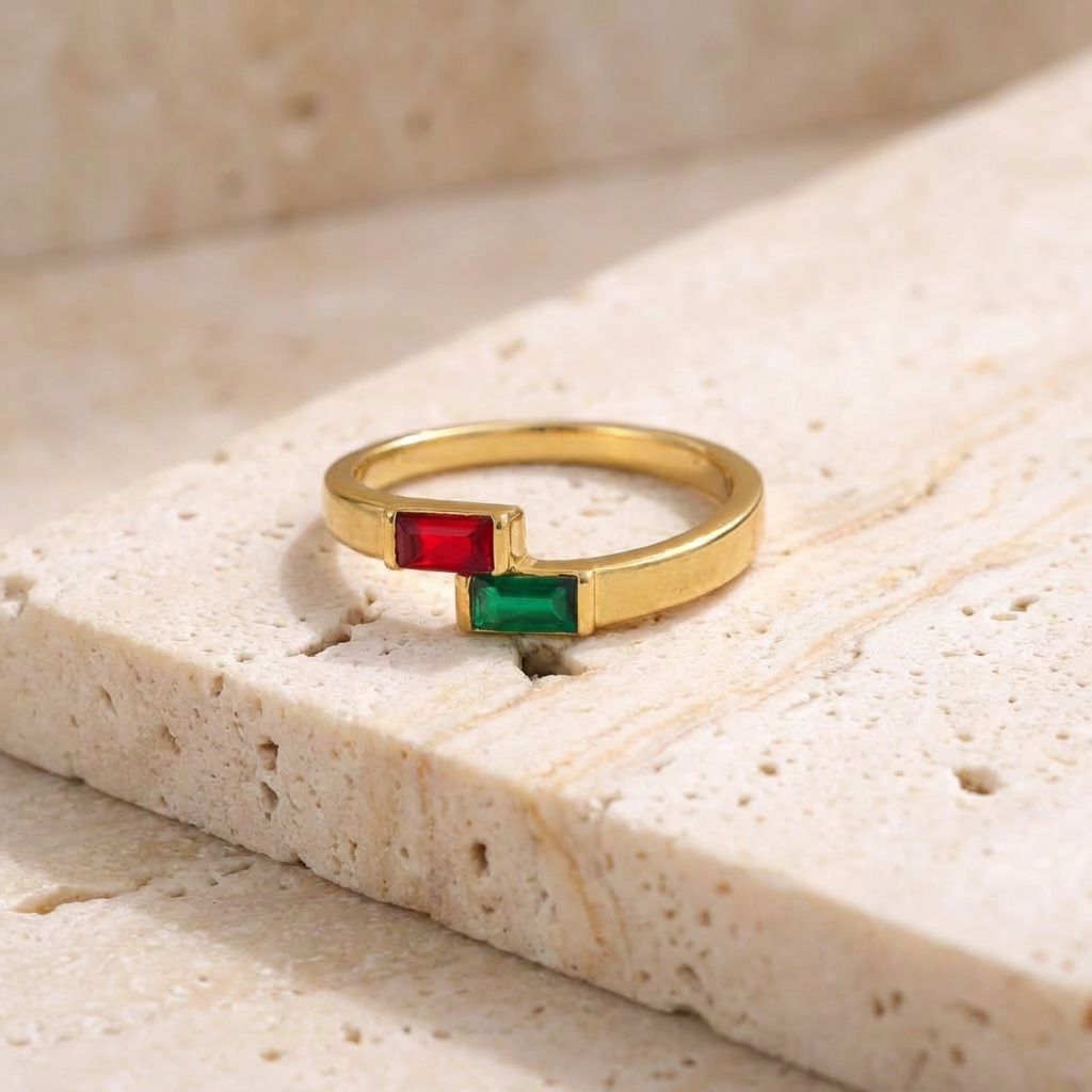 Sera Baguette Birthstone Ring