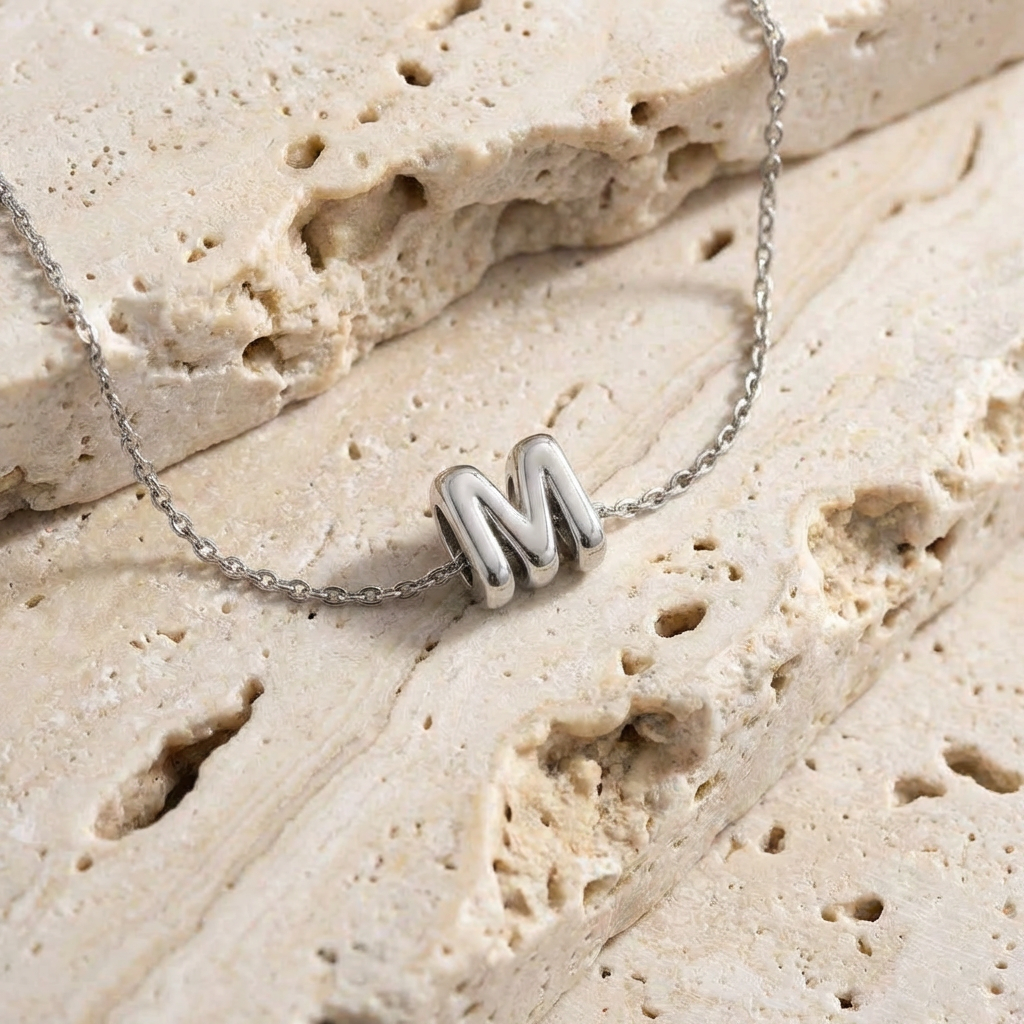 Sia Bubble Initial Bracelet clasp detail by SURI