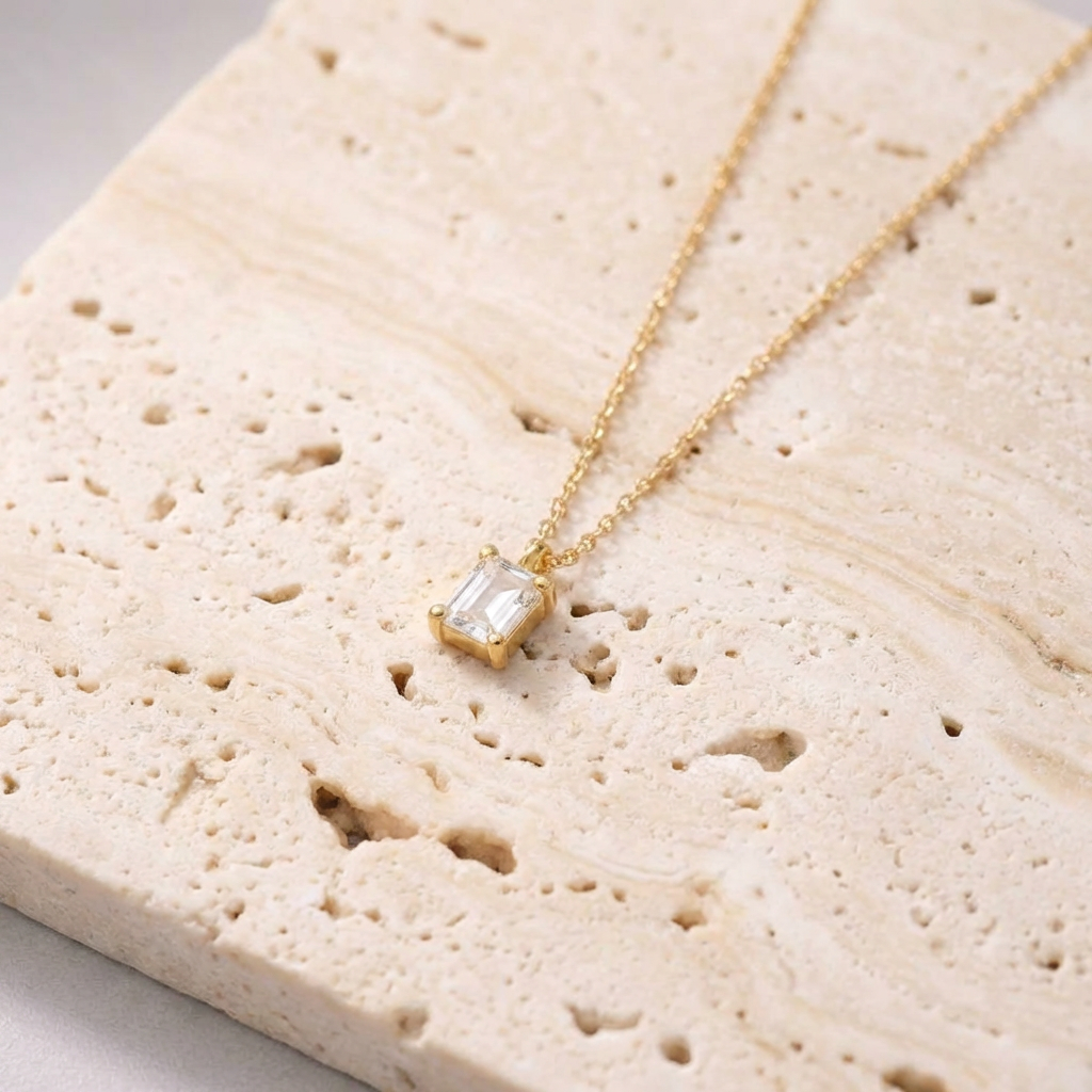 Iris Diamond Necklace close-up detail by SURI