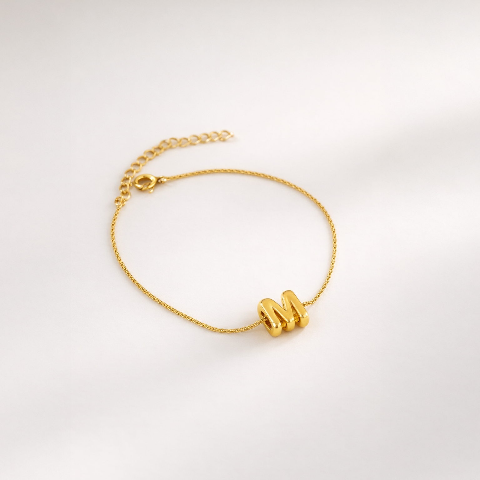 Bubble Initial Bracelet