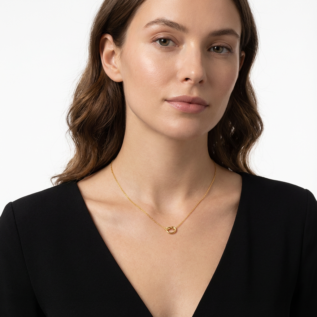 Sarang Knot Necklace lifestyle styling by SURI