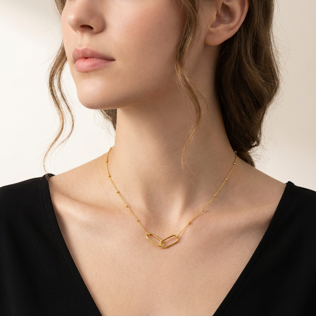 Satellite Chain Interlocked Necklace