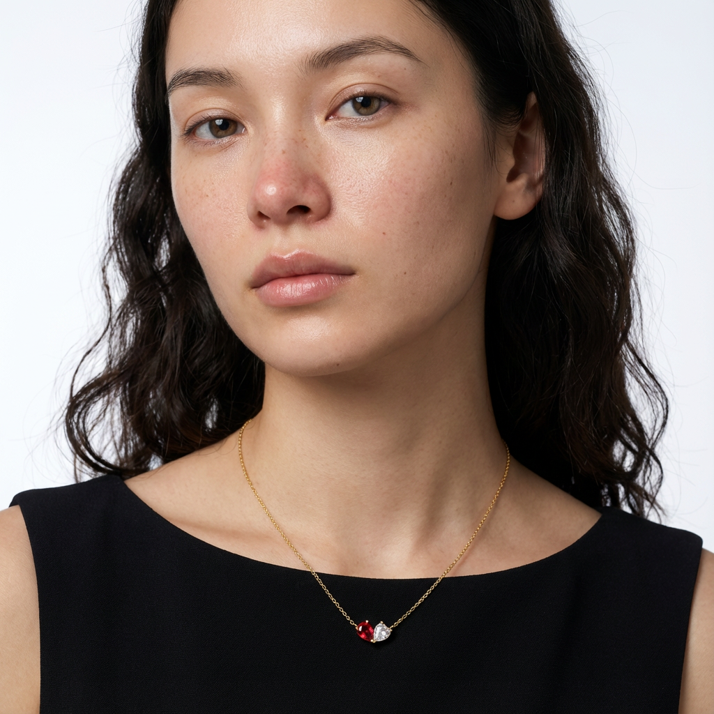 Mila Heart Birthstone Necklace