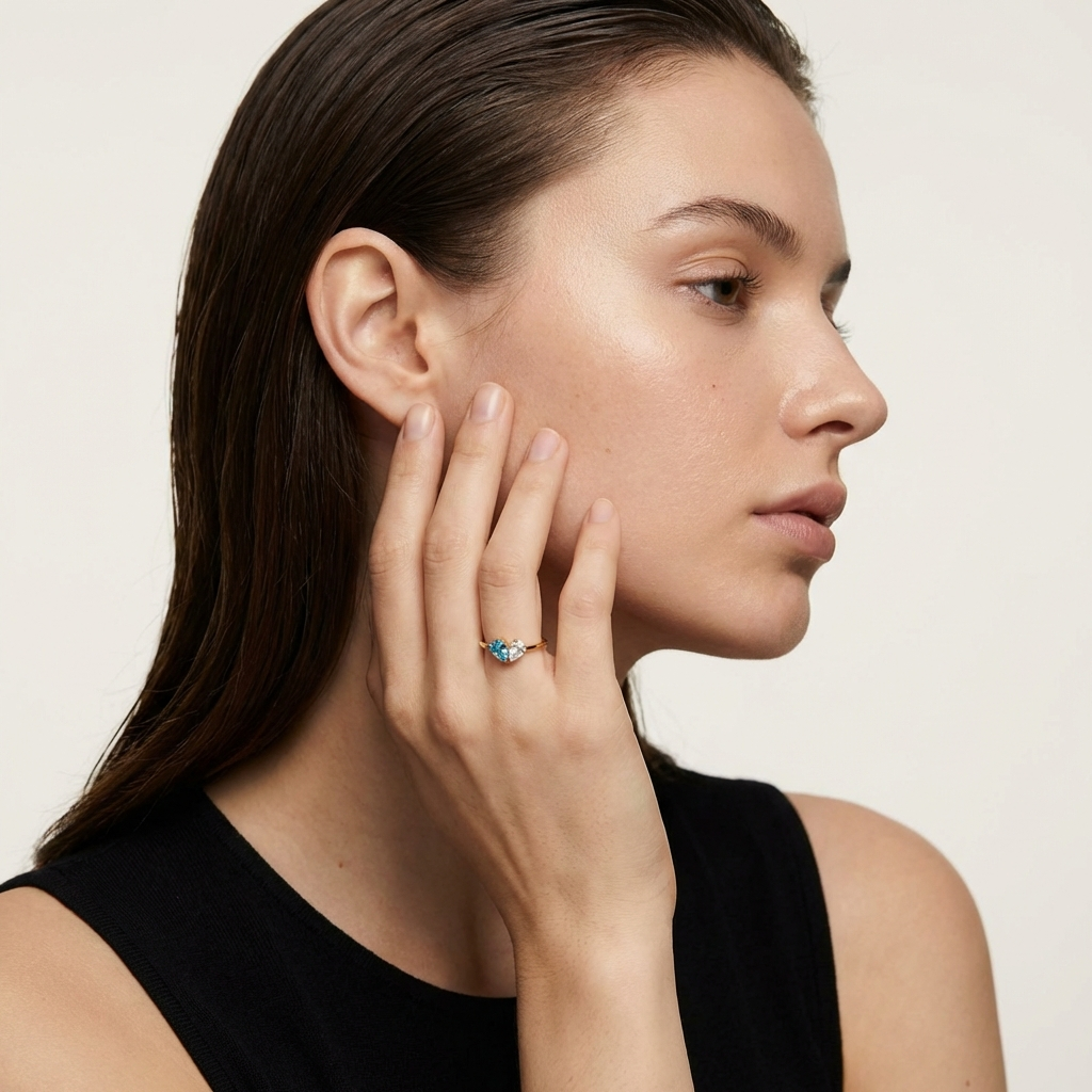 Mila Heart Birthstone Ring