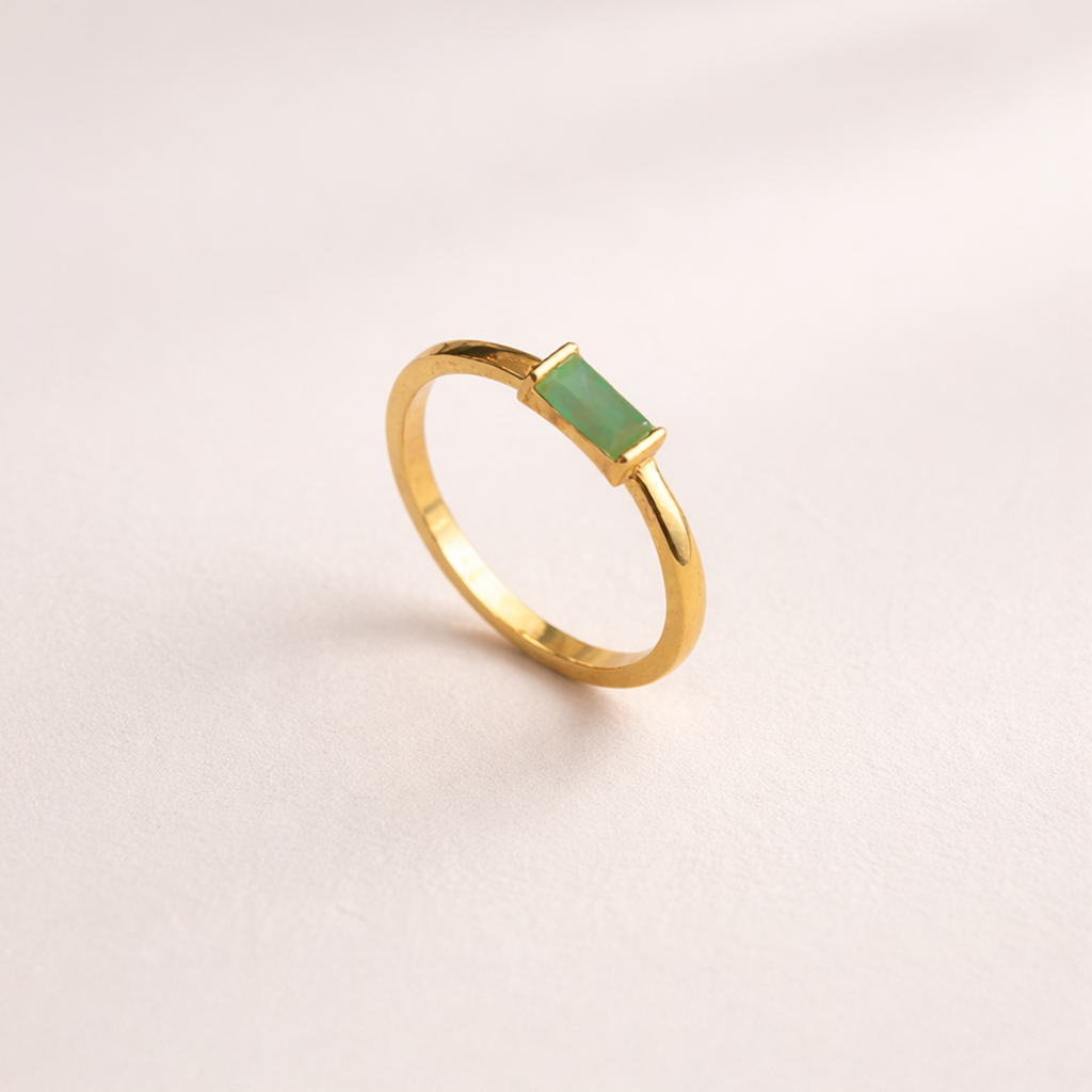 Jade Baguette Stone Ring