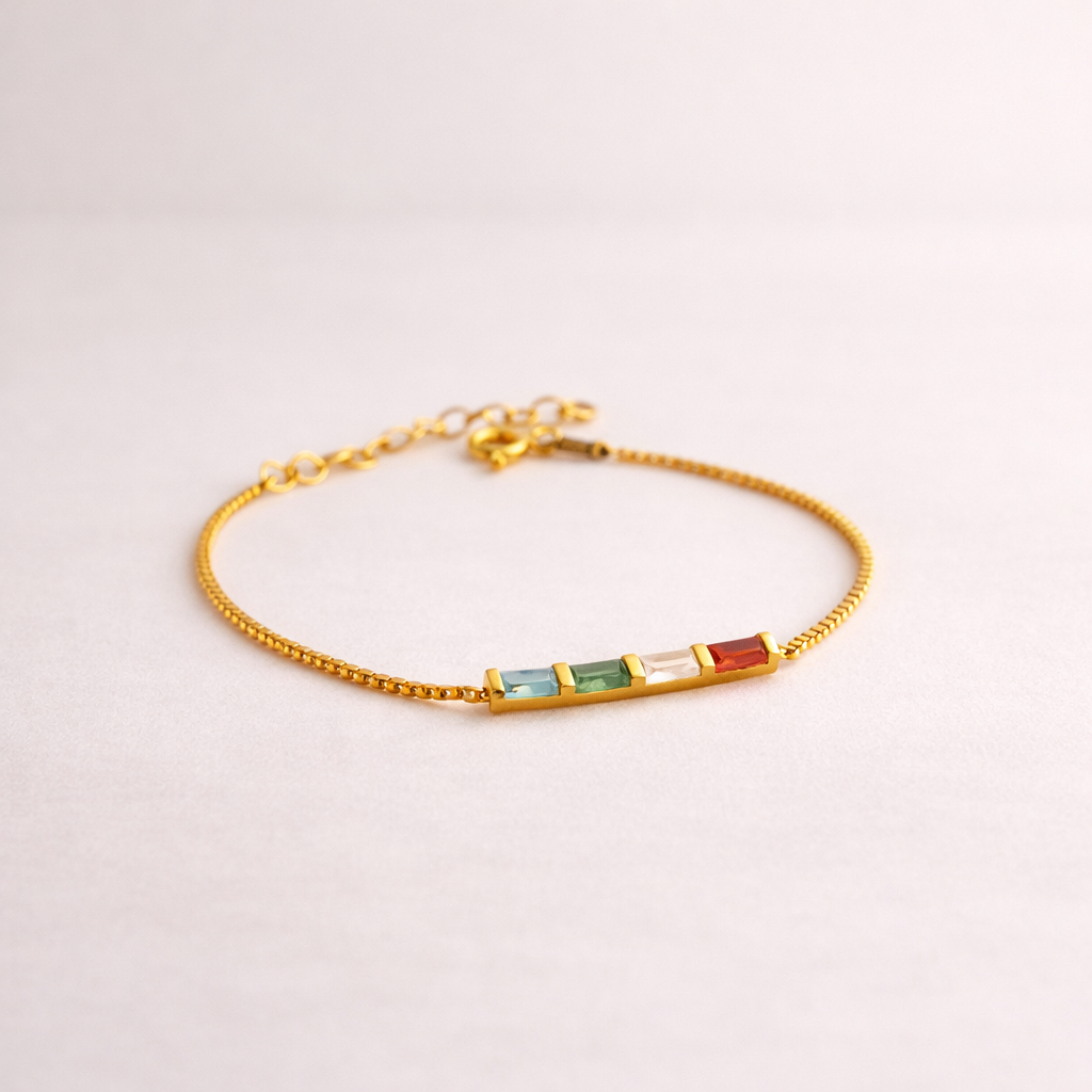 Baguette Birthstone Bracelet