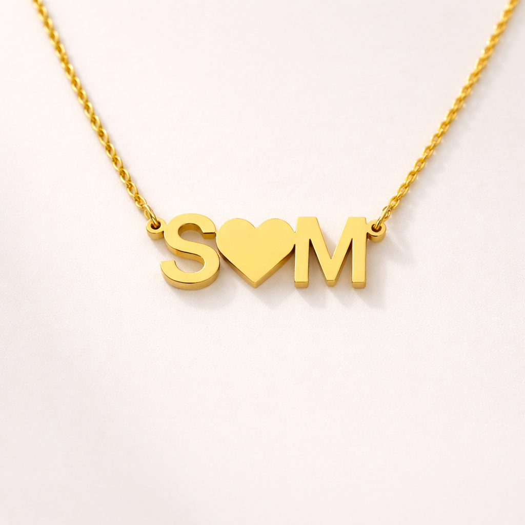 Couple Initial Necklace