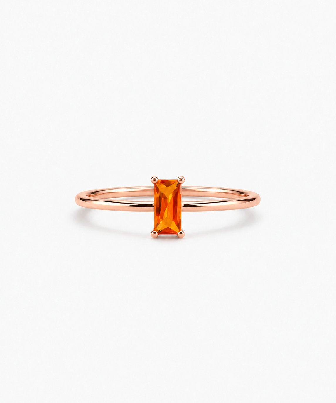 Paloma Birthstone Ring — Rose Gold on white background