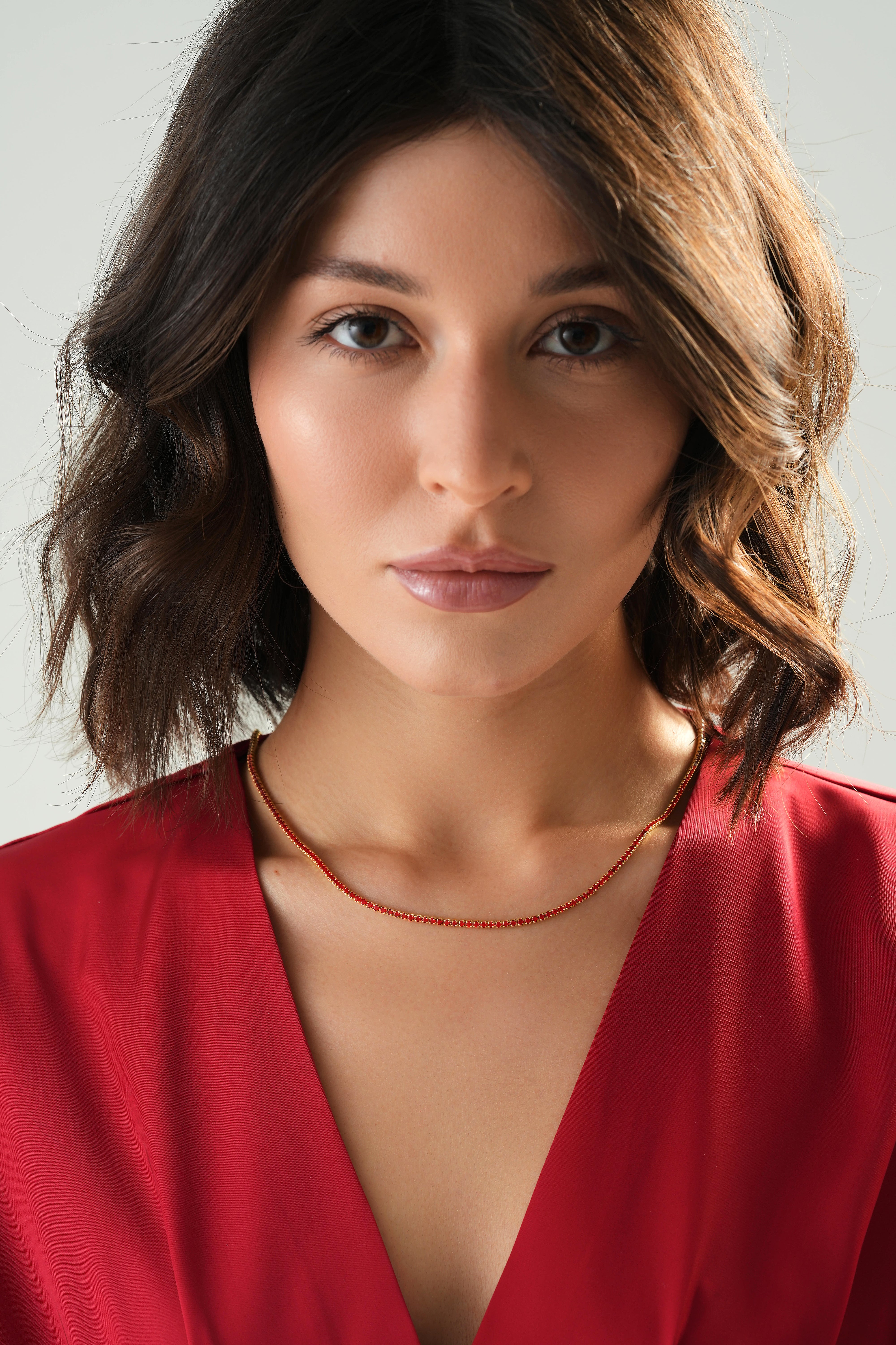 Sakura Ruby Tennis Necklace
