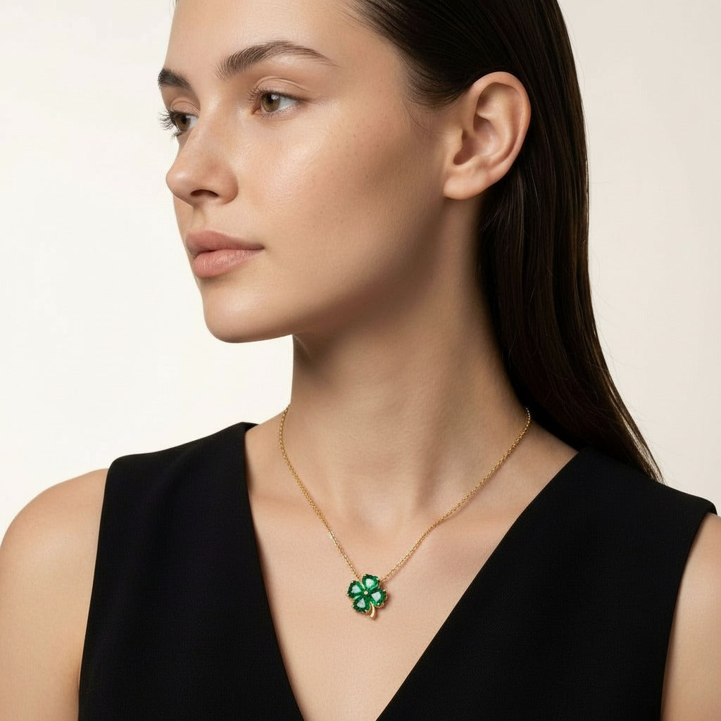 Clover Birthstone Necklace