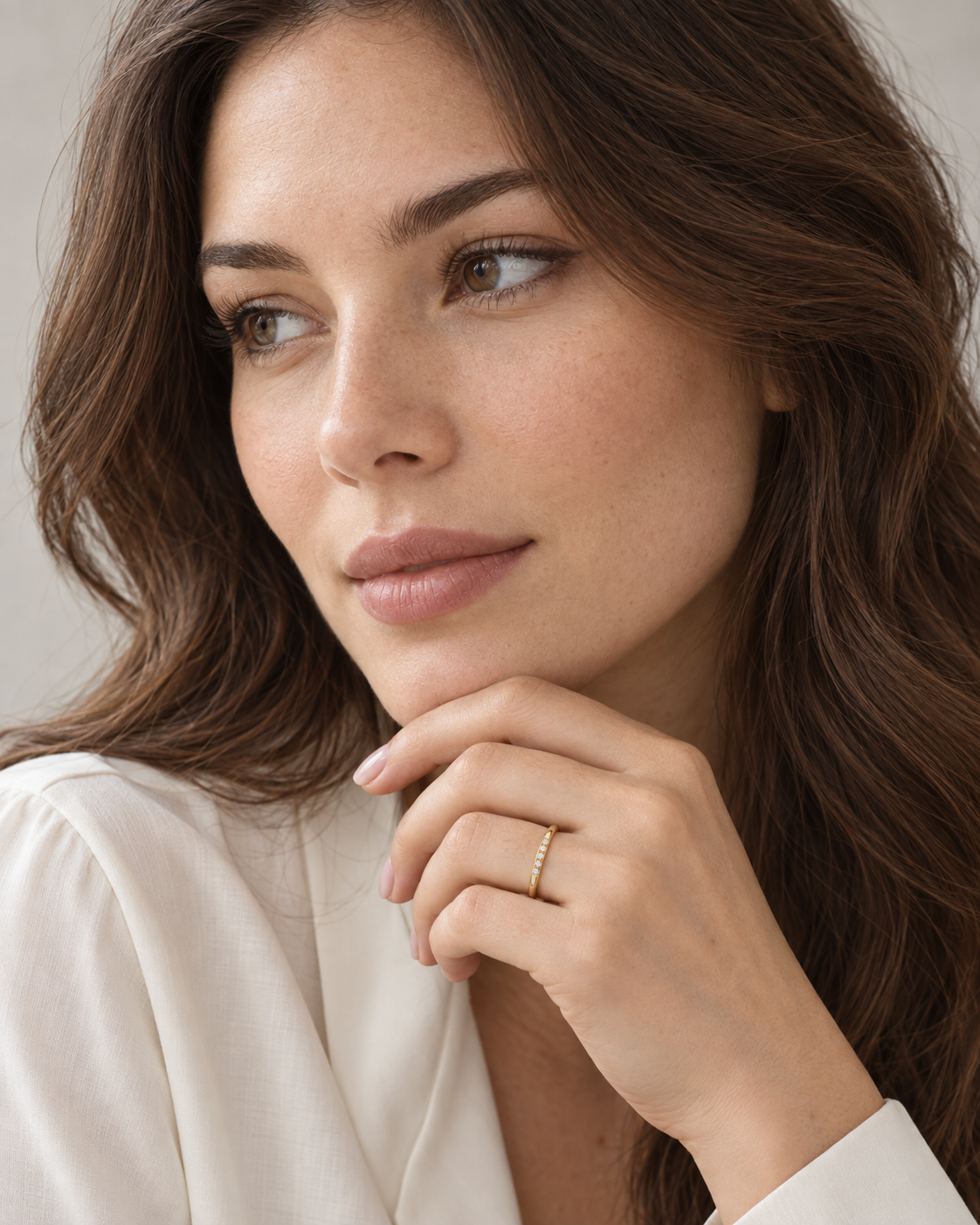 Alina Stacking Ring — gold model