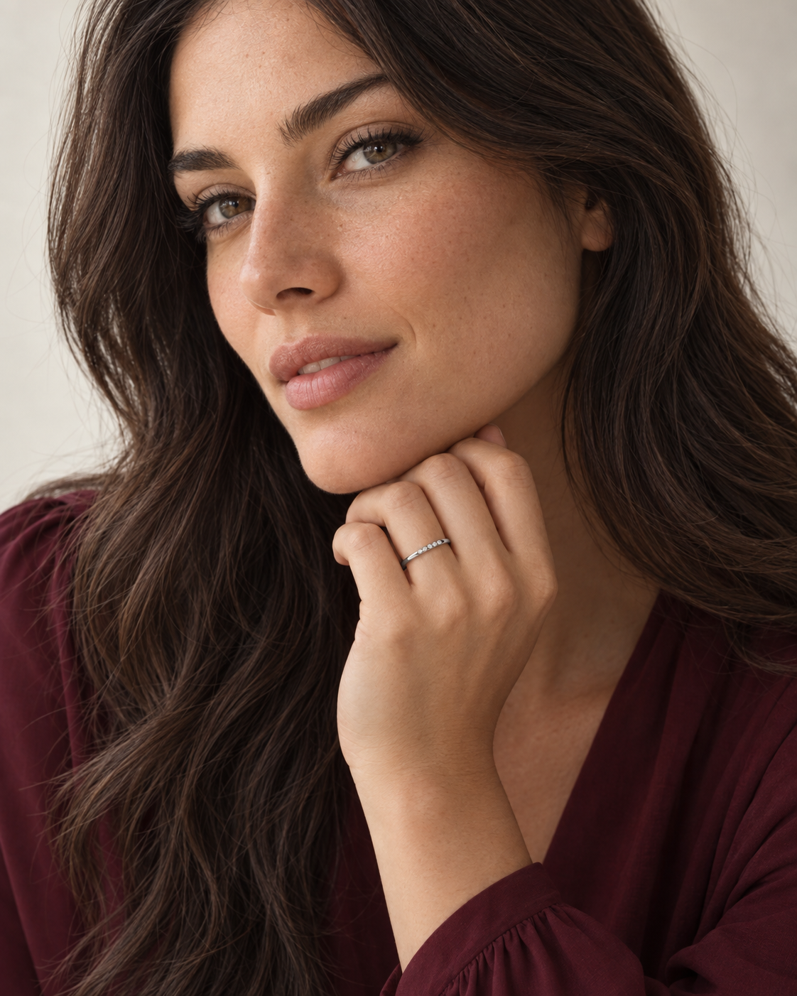 Alina Stacking Ring — silver model