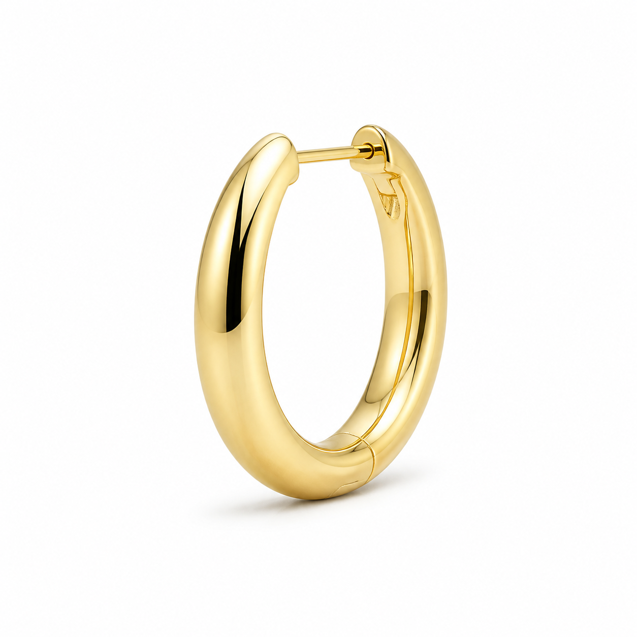 Parma Domed Hoop Earrings product gold by SURI