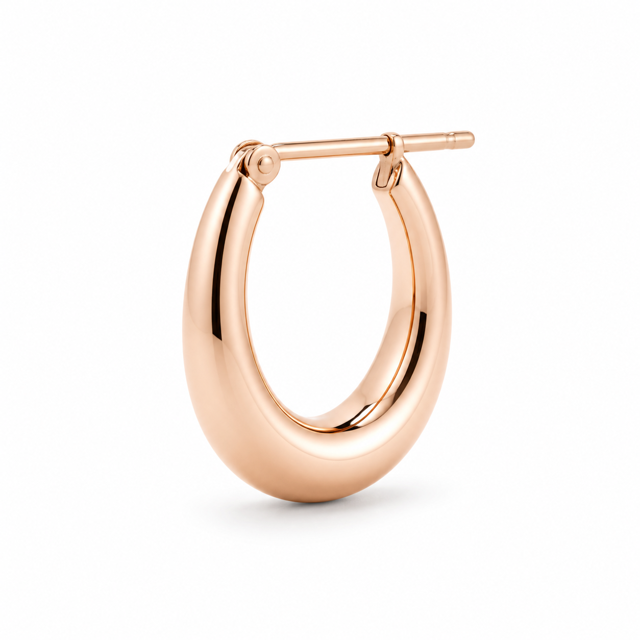Parma Domed Hoop Earrings product rose by SURI