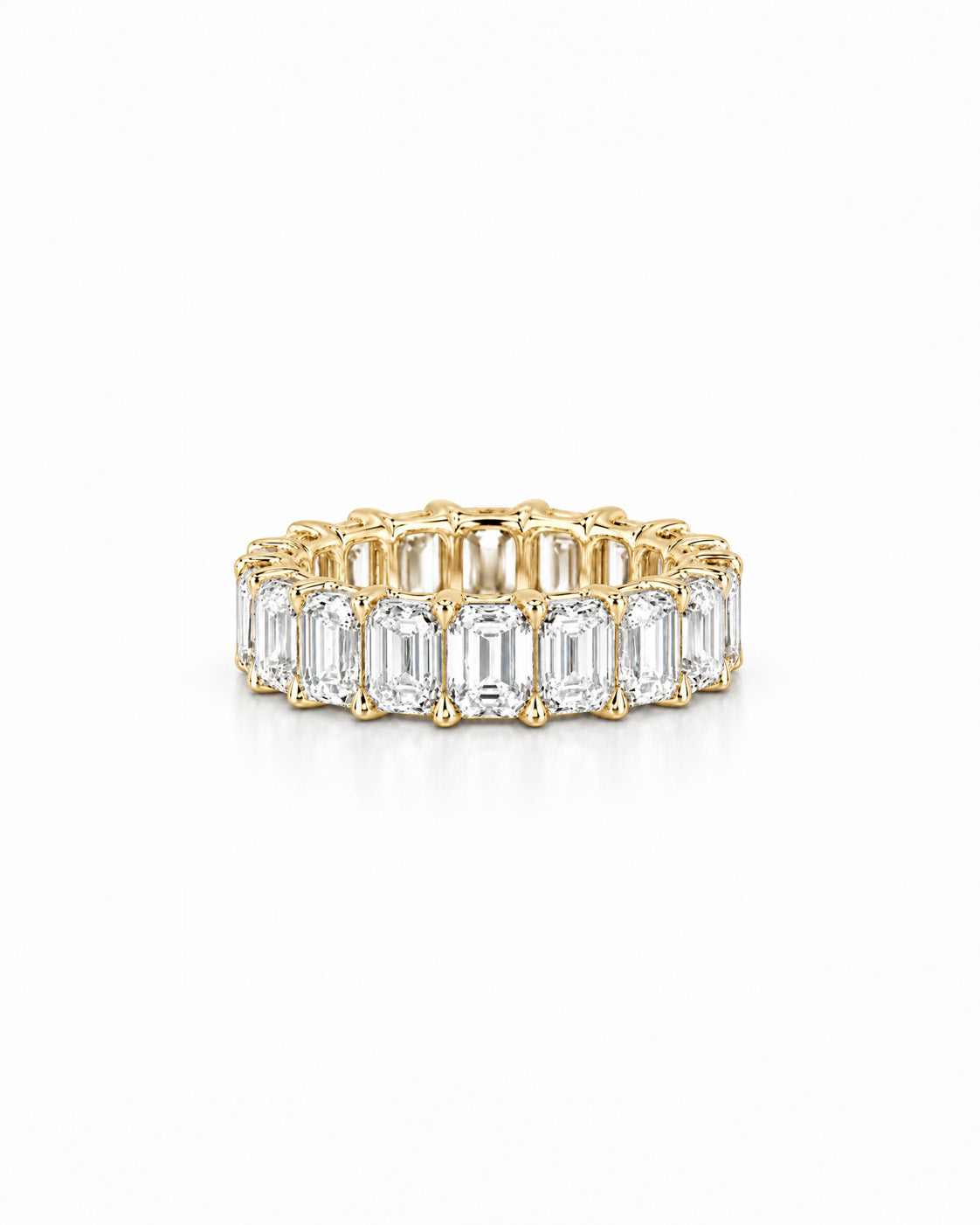 Aveline Emerald-Cut Eternity Ring — gold