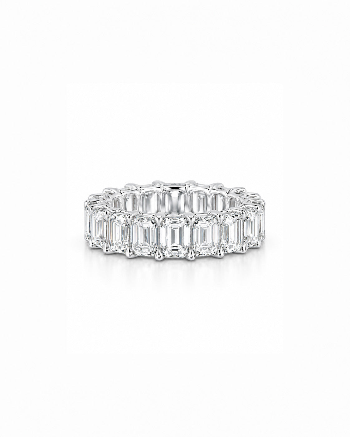 Aveline Emerald-Cut Eternity Ring — silver