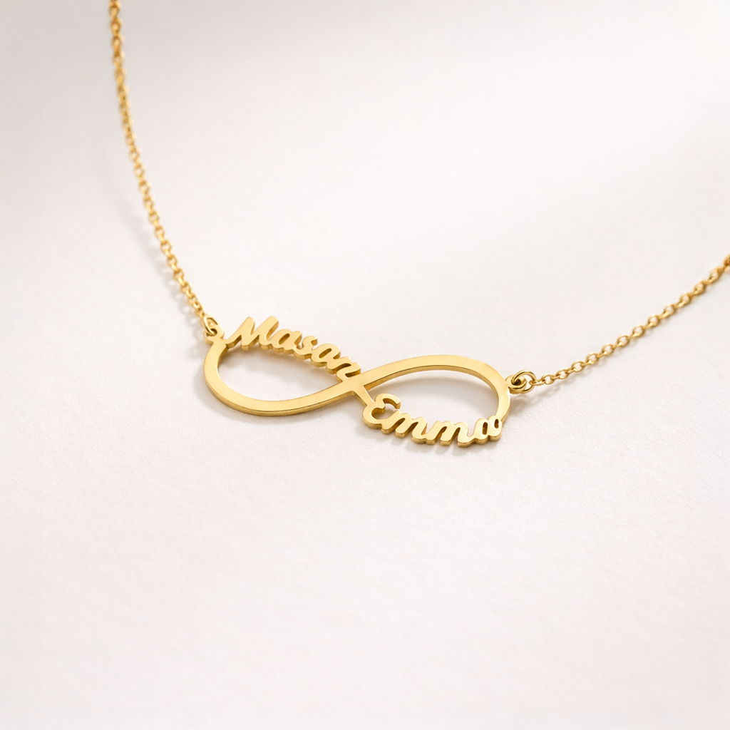 Couple Name Infinity Necklace