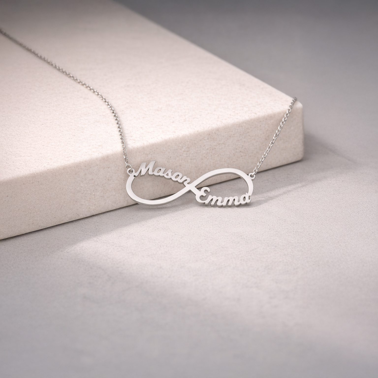 Couple Name Infinity Necklace