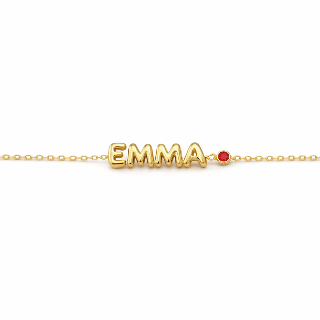 Sia Bubble Engravable Birthstone Bracelet
