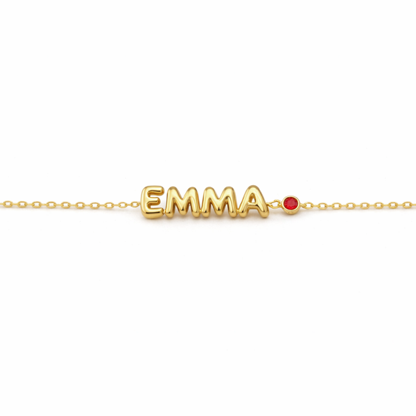 Sia Bubble Engravable Birthstone Bracelet
