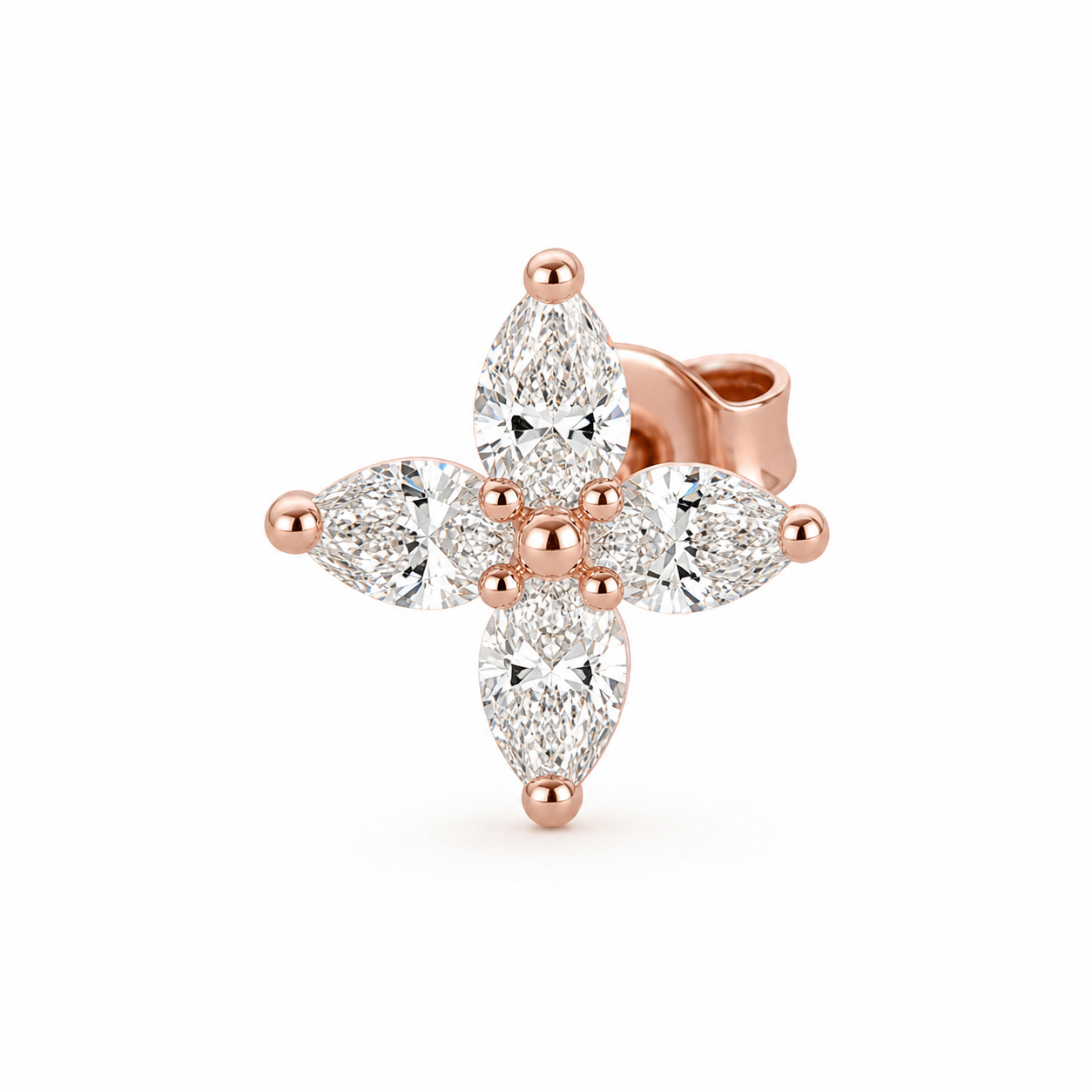 Fiora Diamond Flower Single Earring product rose gold by SURI