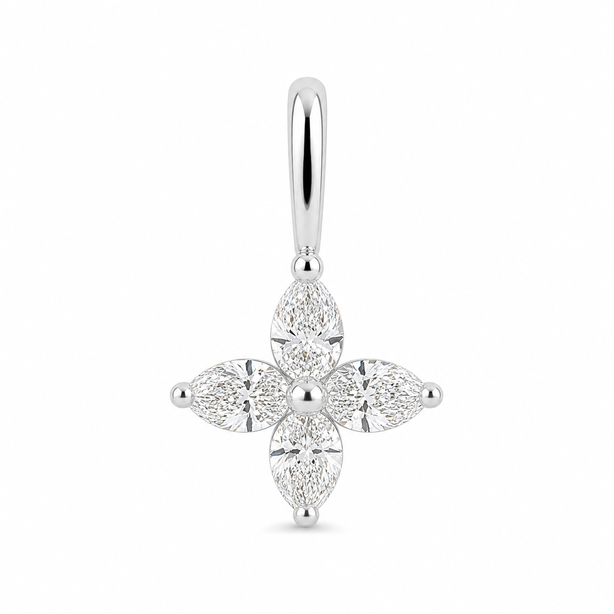Fiora Diamond Flower Pendant product silver by SURI