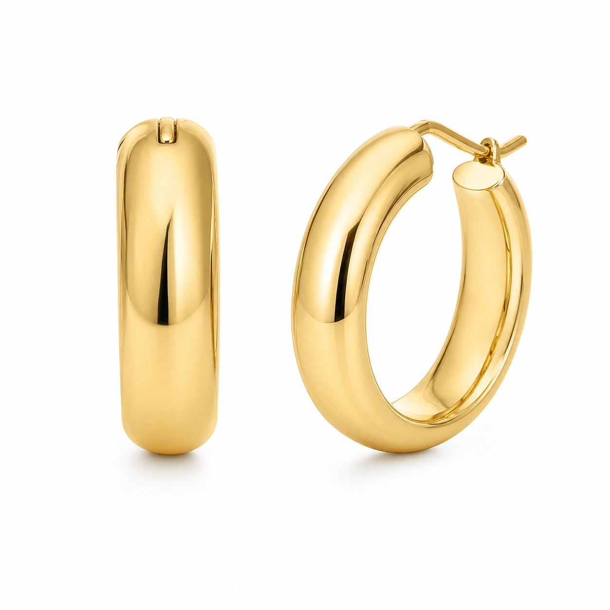Celine Dome Hoop Earrings product gold by SURI