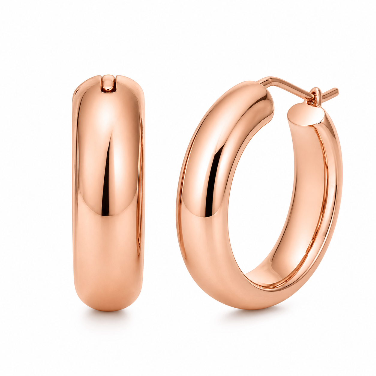 Celine Dome Hoop Earrings product rose gold by SURI