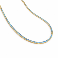 Serafina Aquamarine Tennis Necklace