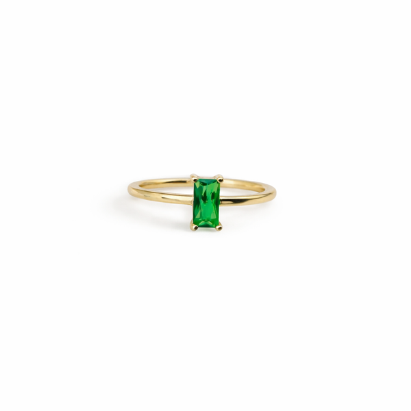 Canara Baguette Emerald Ring
