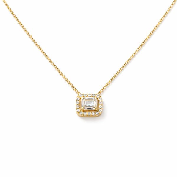 Mizu Pavé Baguette Necklace