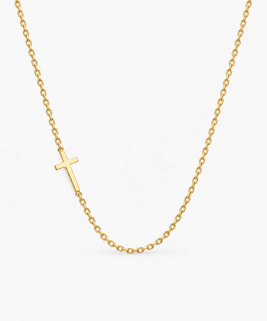 Estelle Sideways Cross Necklace by SURI