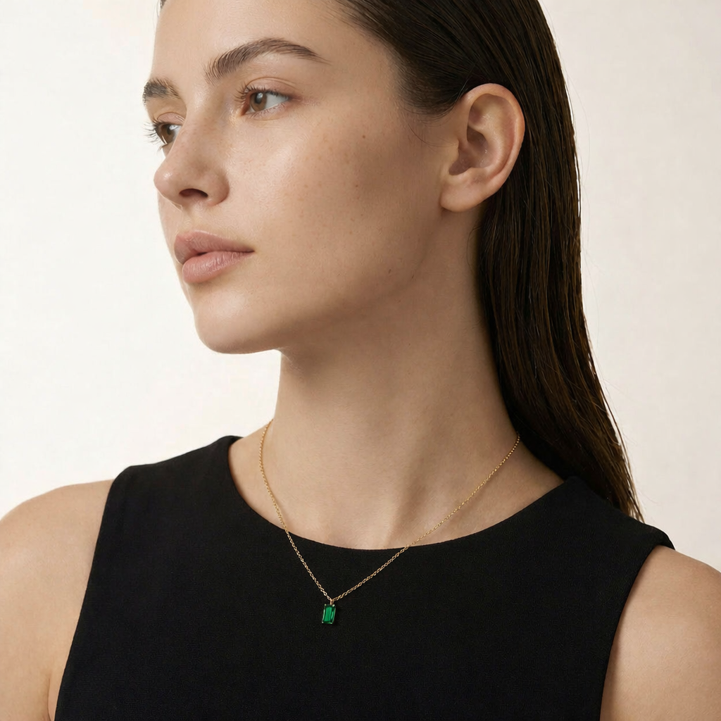 Canara Emerald Baguette Necklace