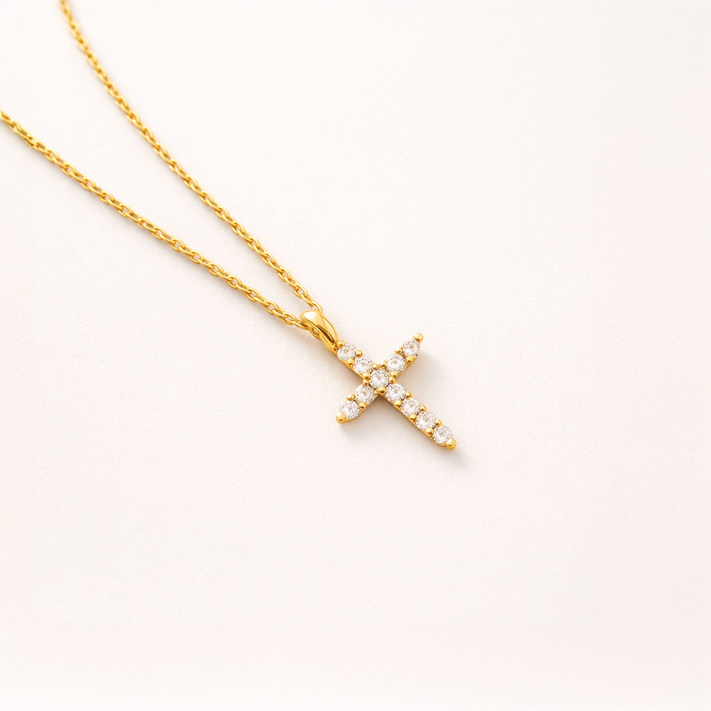 Paved Cross Pendant