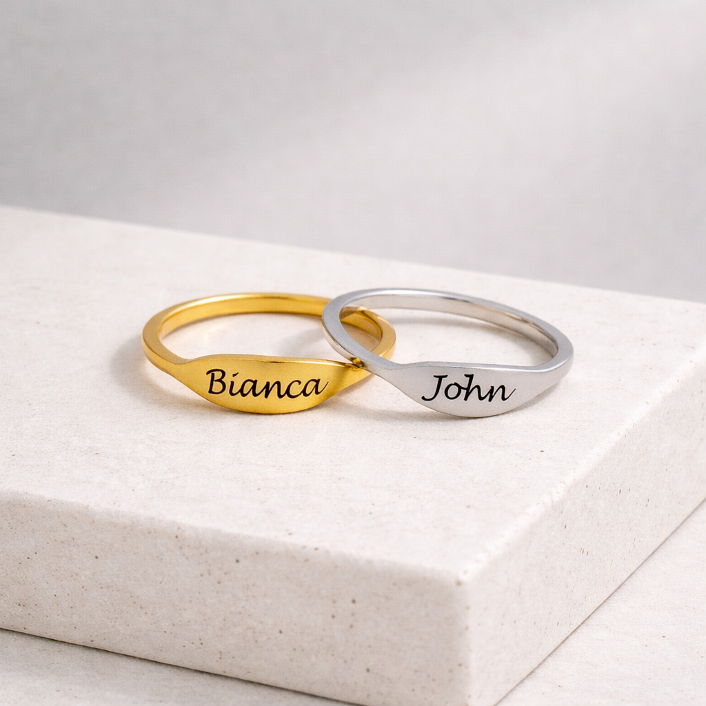 Personalized Couple Name Rings