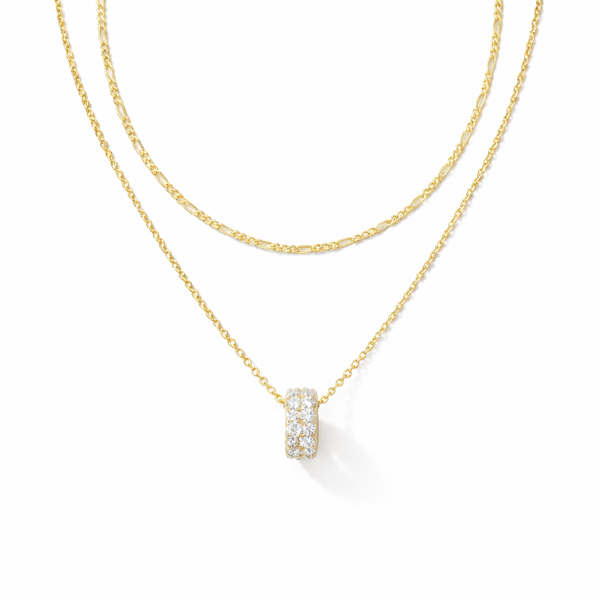 Umi Rondelle & Figaro Layering Necklace Set