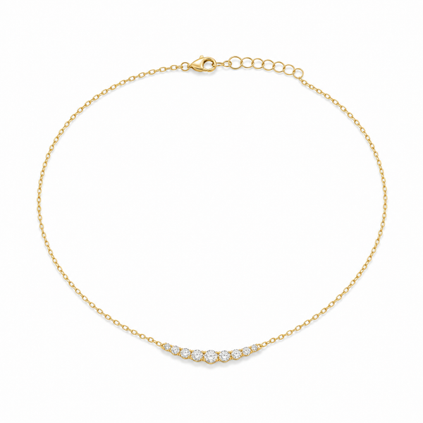 Verona Graduated Diamond Curve Necklace